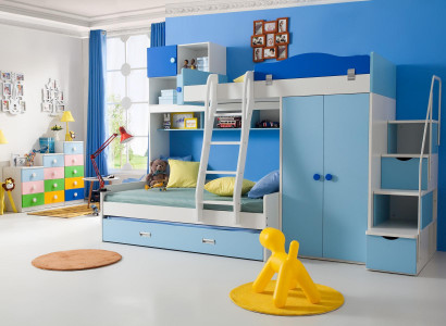 Beds Loft bed Real Wood Children & Youth Room New Double Deck Bed Bunk